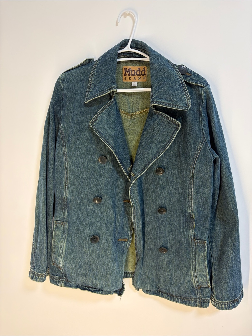 Blue Denim Peacoat Jacket